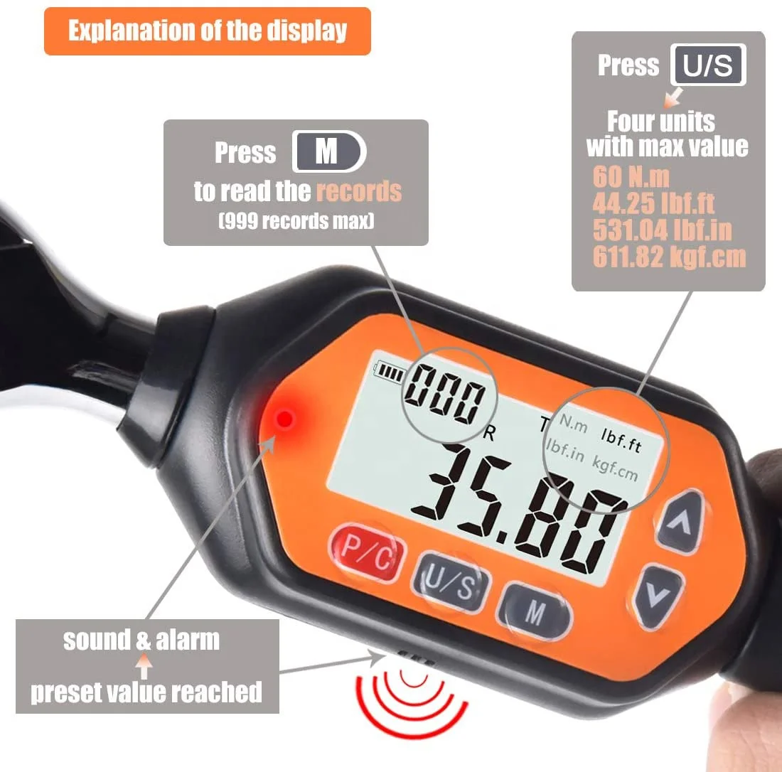  Manufacturer OEM Most Popular Mini Digital Torque Wrench for Motorcycles All