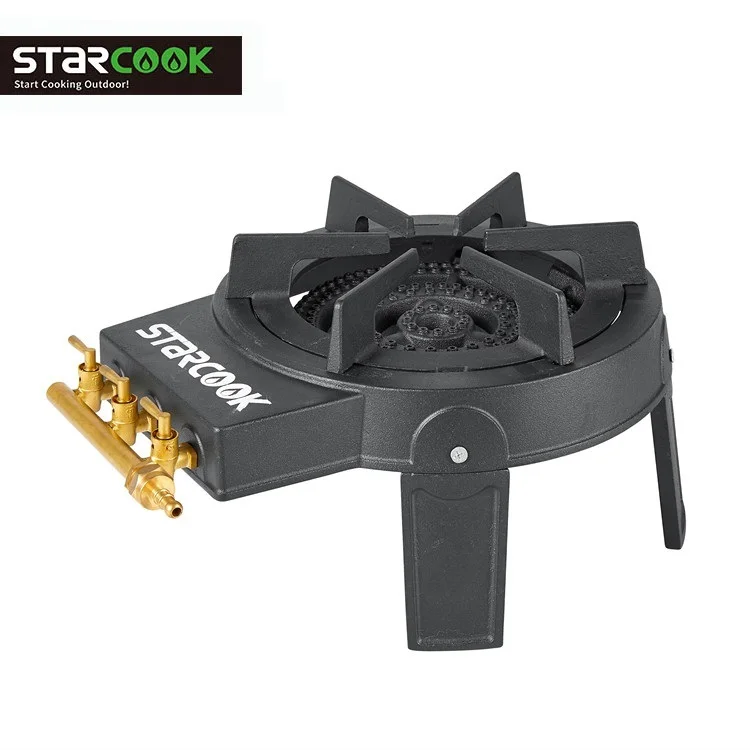
Heavy Duty Cast Iron Portable Camping Gas Stove Single Burner Gas Cooker 