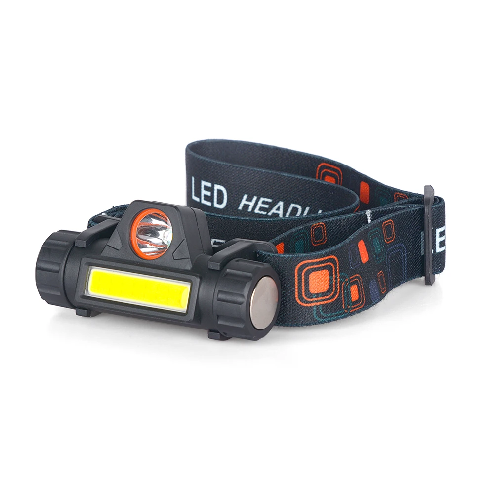 Hot Sale Small Lightweight Cob Magnetic High Power Head Lamp Headlight Torch 18650 Usb Rechargeable  Led Headlamp For Running