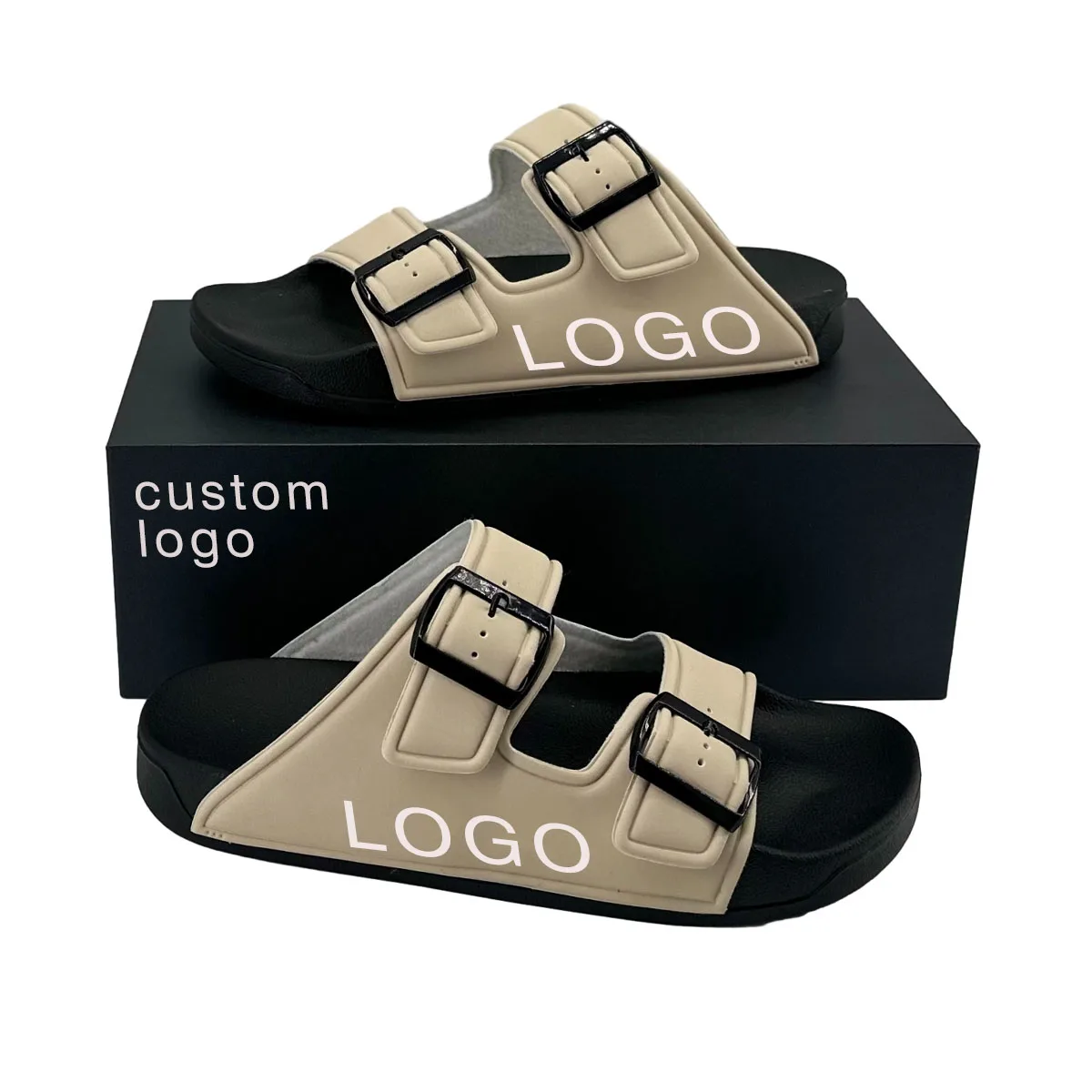 Wholesale Platform Slides 2022 All New Arrivals Double-buckle Adjustable Hotel Guest Slippers Flat Kids Slippers