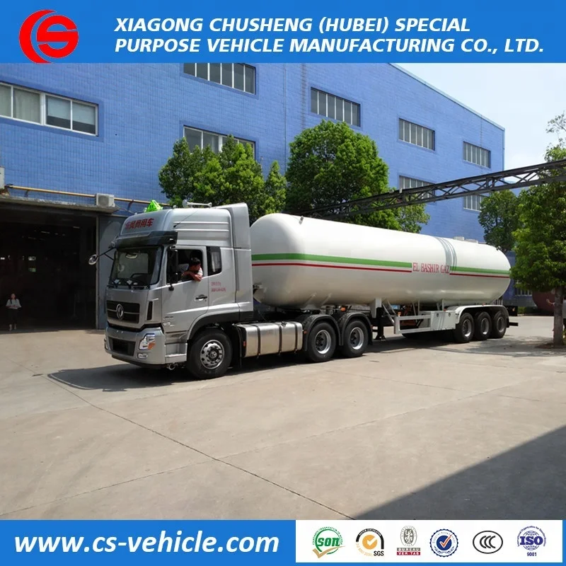 3 axles LPG tank transport 60000L for refilling cooking gas cylinder delivery semi trailer Manufacturer