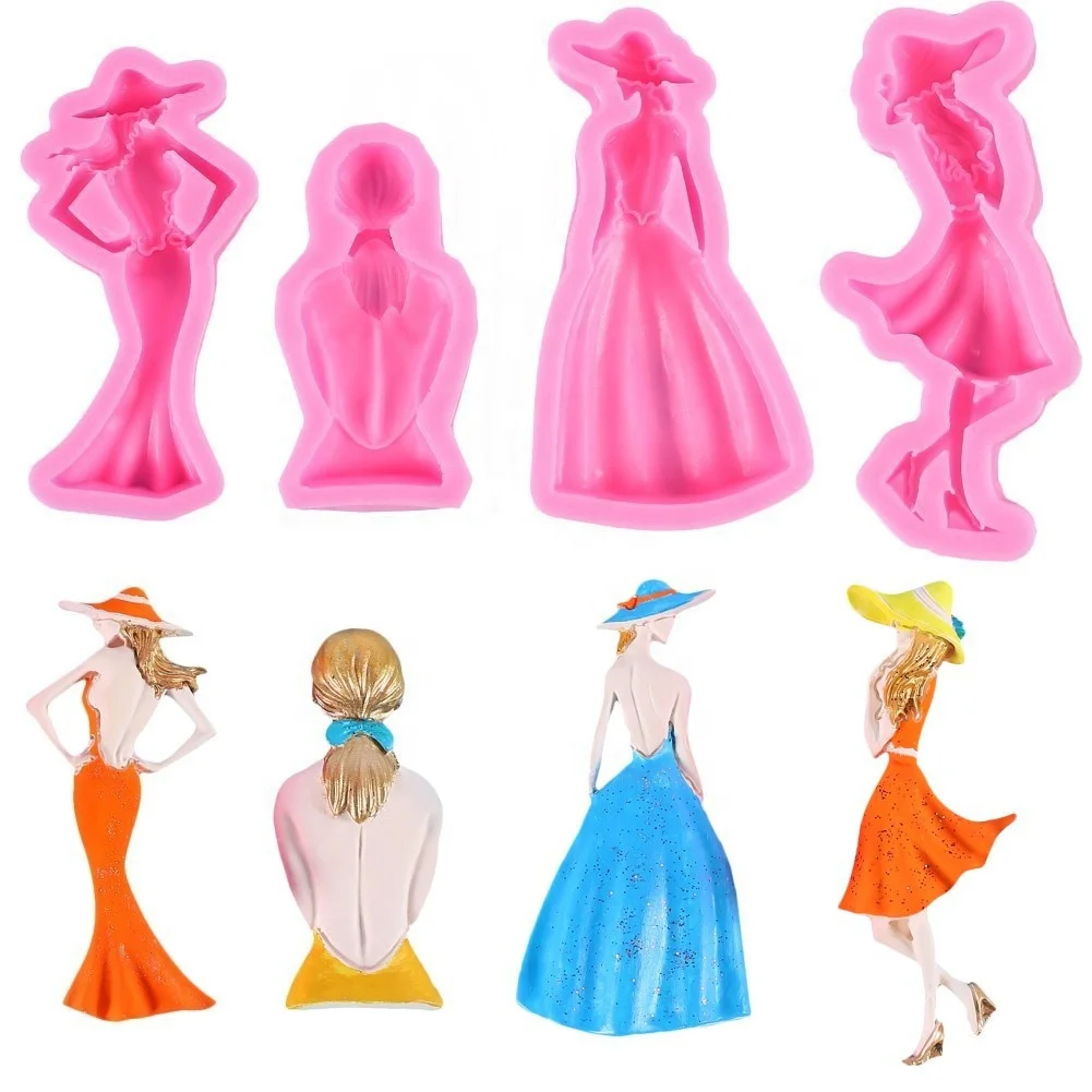 3d Красивая Женская задняя сторона и профиль силиконовая шоколадная форма сексуальная симпатичная стильная элегантная «Город» для девушек модная женская помадки