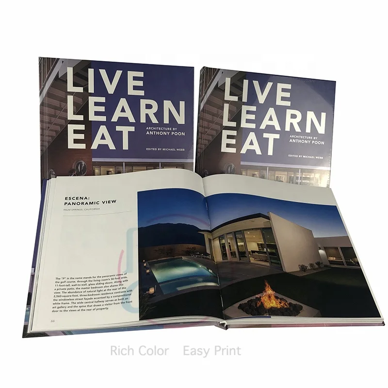 high quality elegant spread landscape coffee table book printing with shrink wrap