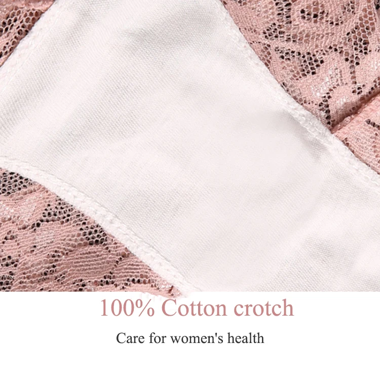 Wholesale Sexy Women Underwear High Waist Transparent Lace Panties