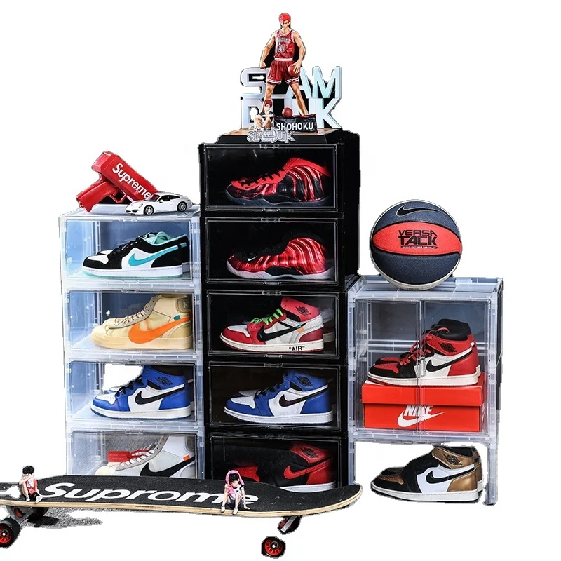 China Manufacturer Wholesale Plastic Shoe Box Shoes Storage Organizer Multifunction Display Storage Box Easy to Clean Shoe Box