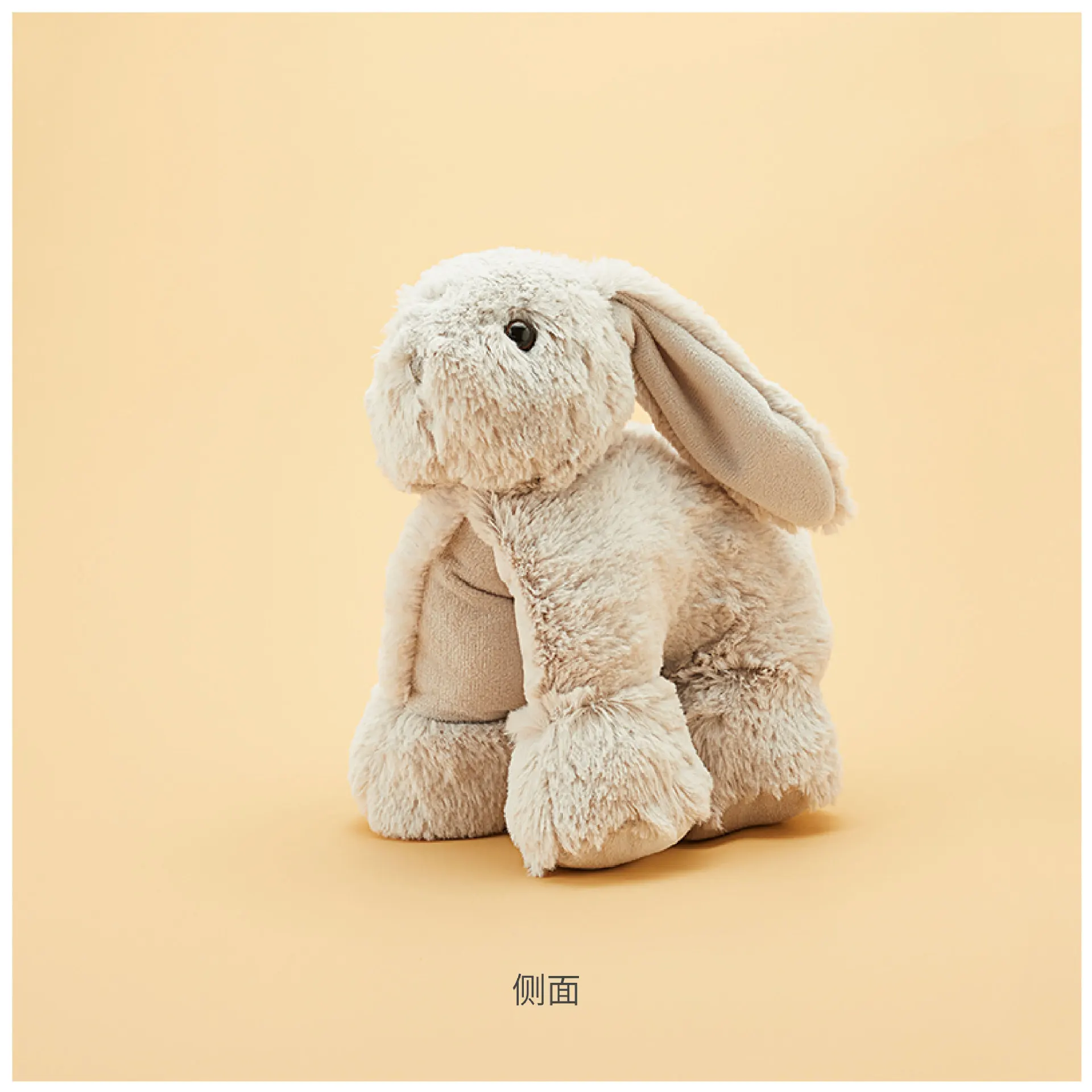 CE Custom Cute Nordic Soft Beige Bunny Stuffed Plush Toy Can be Flat Pillow Multi-function Floppy Rabbit Toy For Kids Gift