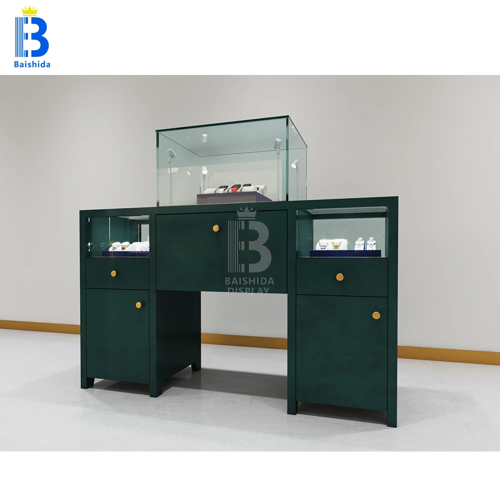 Роскошный дизайн интерьера магазина часов деревянный лакированный шкаф витрины ювелирных изделий на заказ витрина с дверным замком ящика