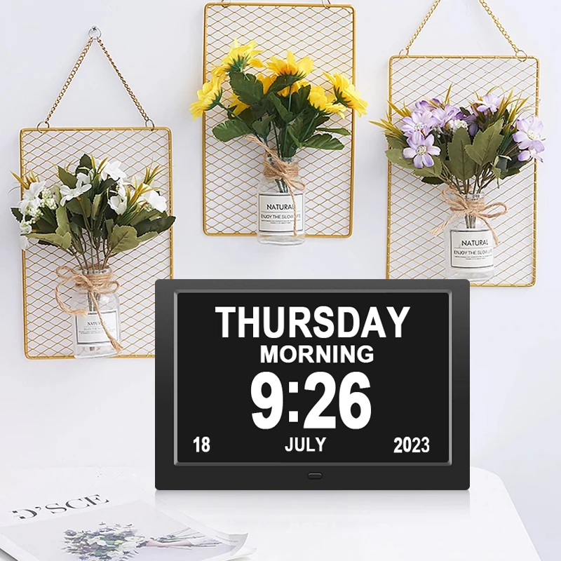 2024 Low price Demented  Large Day And Date Easy Setup Digital Clock Dementia Clock For Seniors Elderly