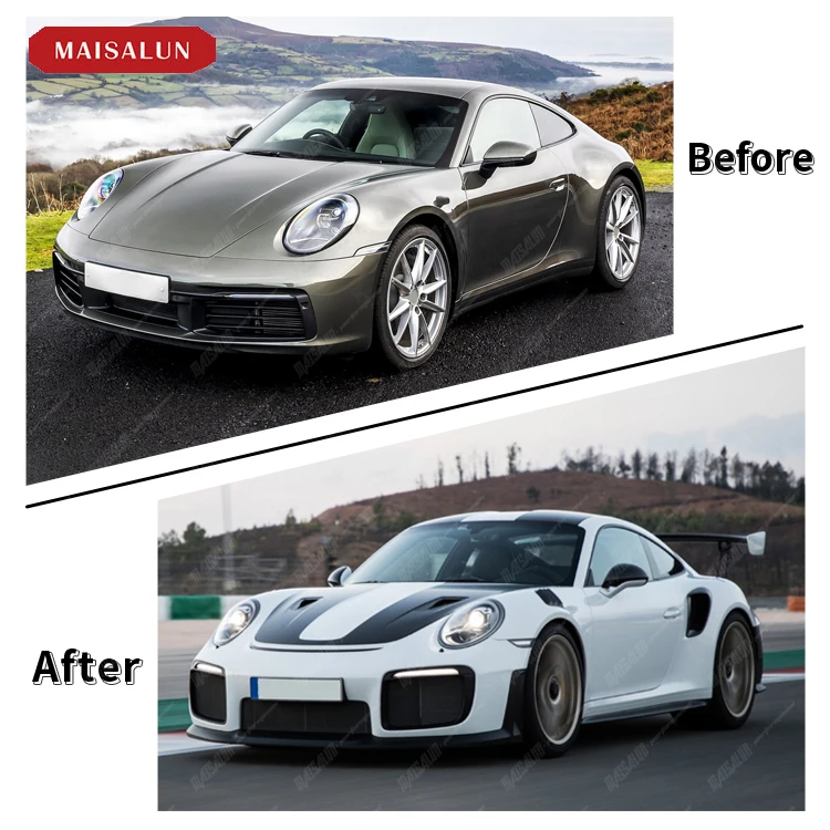 Carbon Fiber Body Kit For Porsche 911 991 Upgrade To GT2 RS Style with Car bumpers fender hood spoiler Bodykit