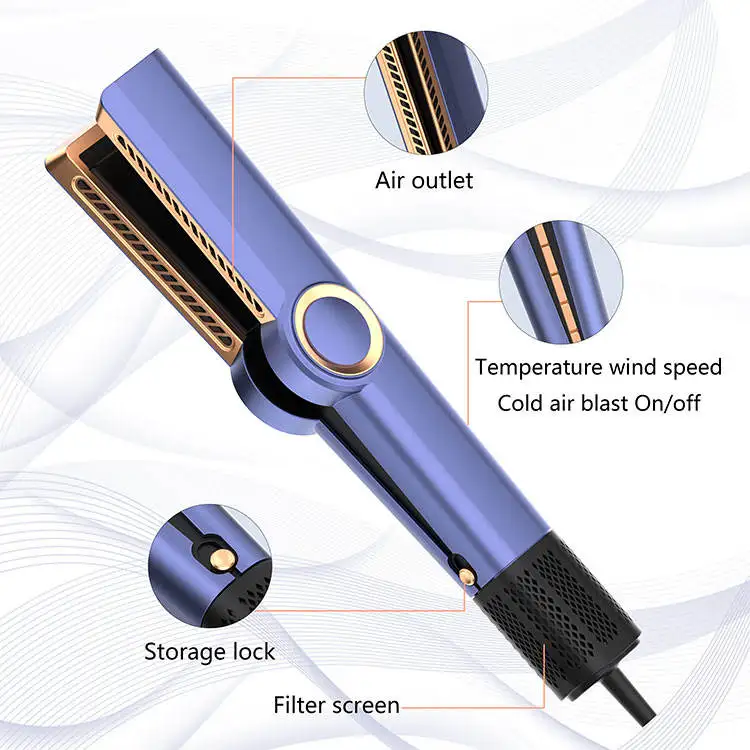 Newest technology hair straightener with hot new 2-in-1 cool air hair styler straightening and curl