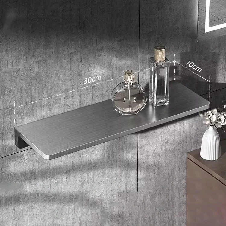 Luxury Hotel Polish Gold Marble Bathroom Shelves Organizer Wall Mounted Shower Shelves