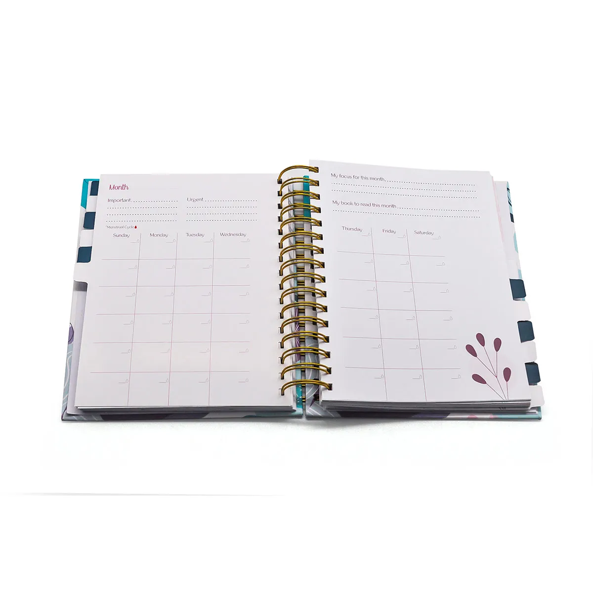 Jame Books Printing YO organizer notebooks spiral binding Custom Color cover logo journal planner