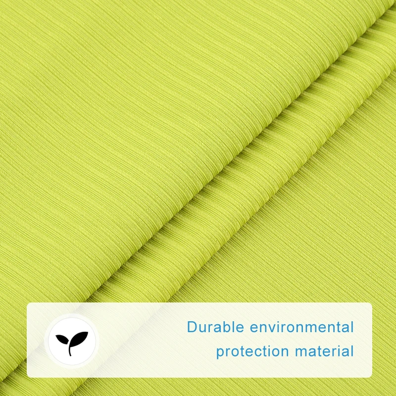 Custom ribbed combed 90%n 10%sp Elastic Stretch thick rib fabric for men t shirt