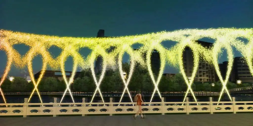 Full color LED lights water dancing speakers floating fountain control system