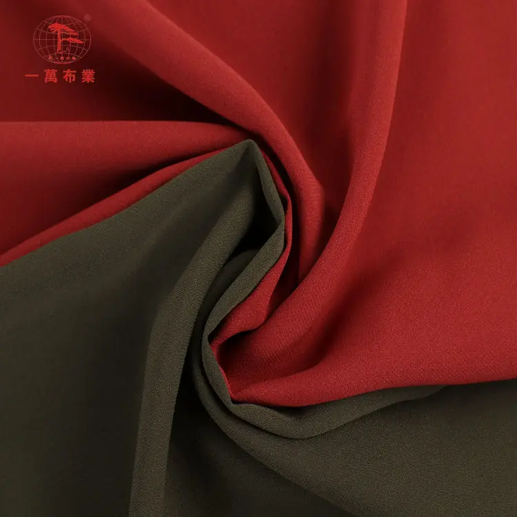 
80D Plain Breathable polyester chiffon fabric for ladies dress 