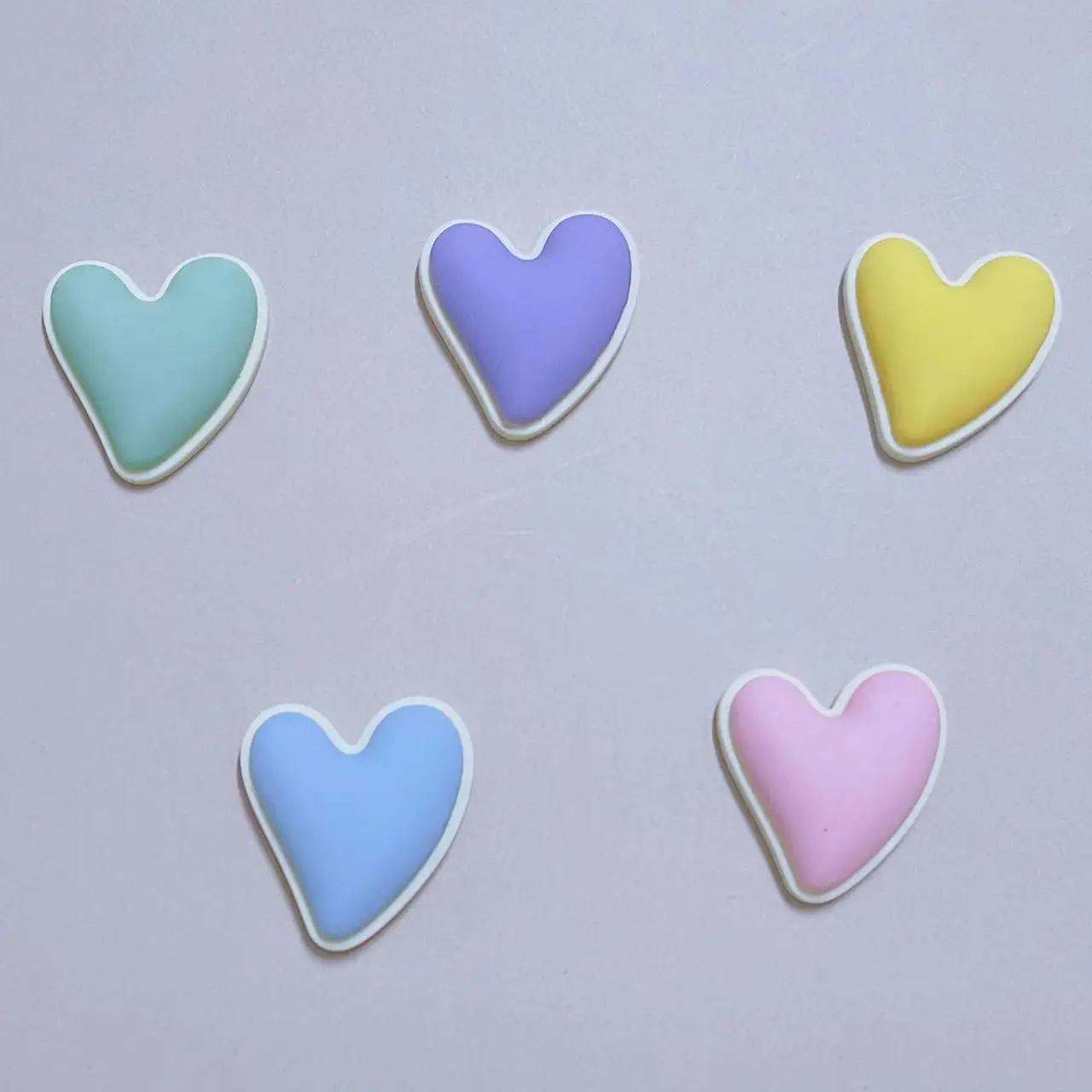 3D Resin Embellishment Kawaii Lovely Heart Flatback Cabochons Charms For Slime DIY Hair Clip Phone Case DIY Crafts Scrapbooking