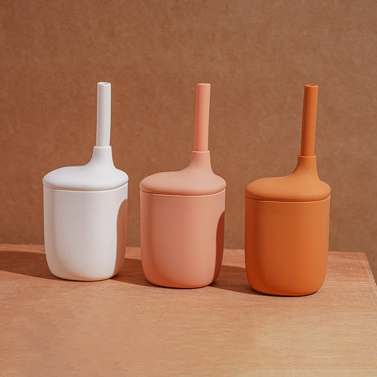 Silicone sippy snack drink cup eco friendly sippy cup kid sippy cups