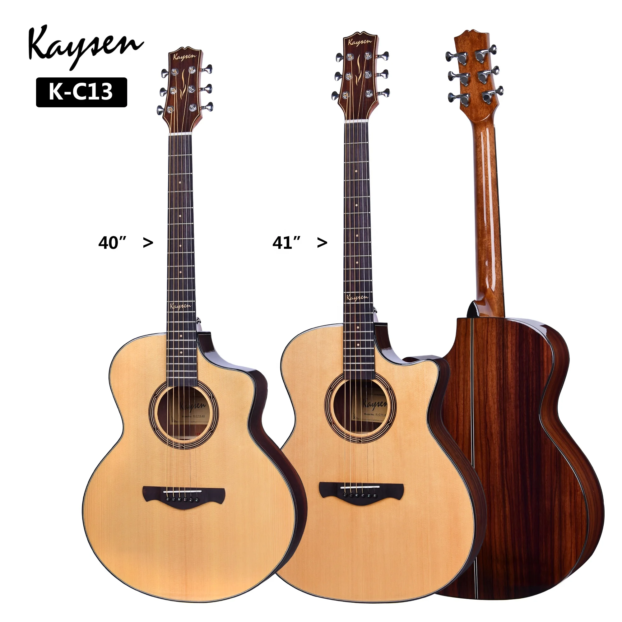 China made musical instruments 40 inch 41 inch high quality factory price solid acoustic guitar