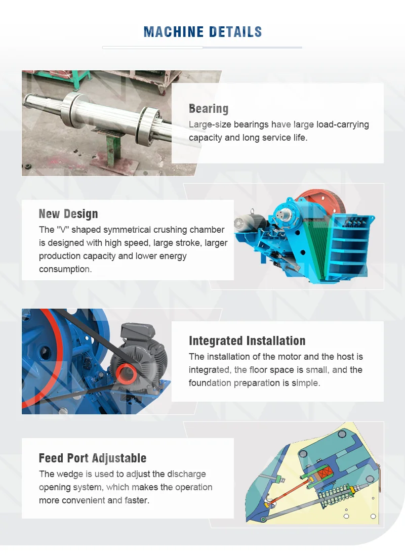 Stone Compact Jaw Crusher Construction Industrial Double Shaft Machine Supplier in Alibaba