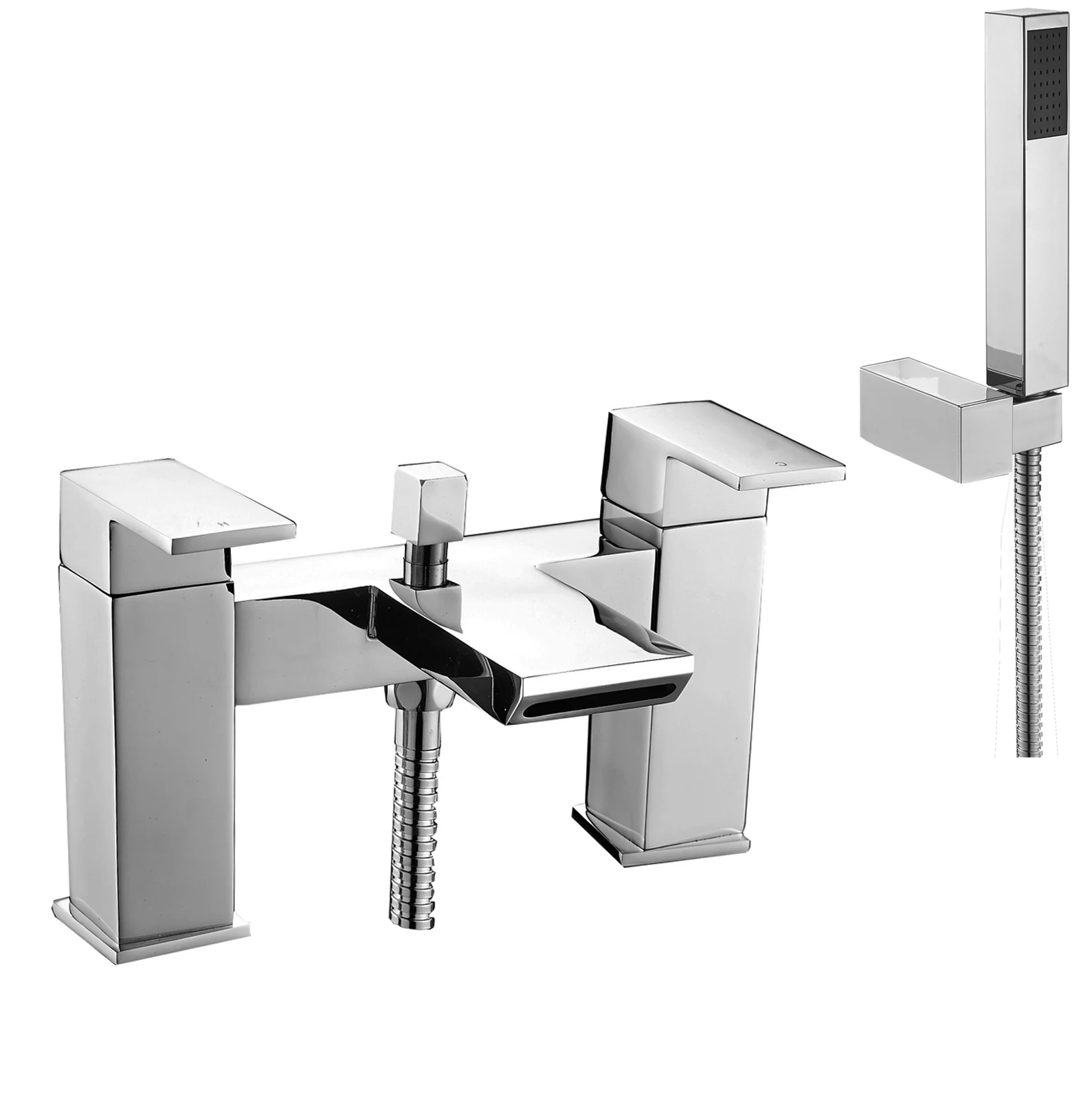 New design hot and cold water mixer dual handle shower bathroom basin faucet