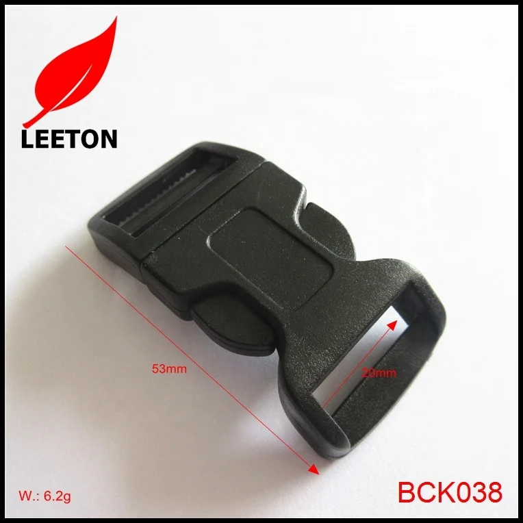 Factory supply cheap 0.75 inch 20mm Arched shaped plastic side release bag buckle