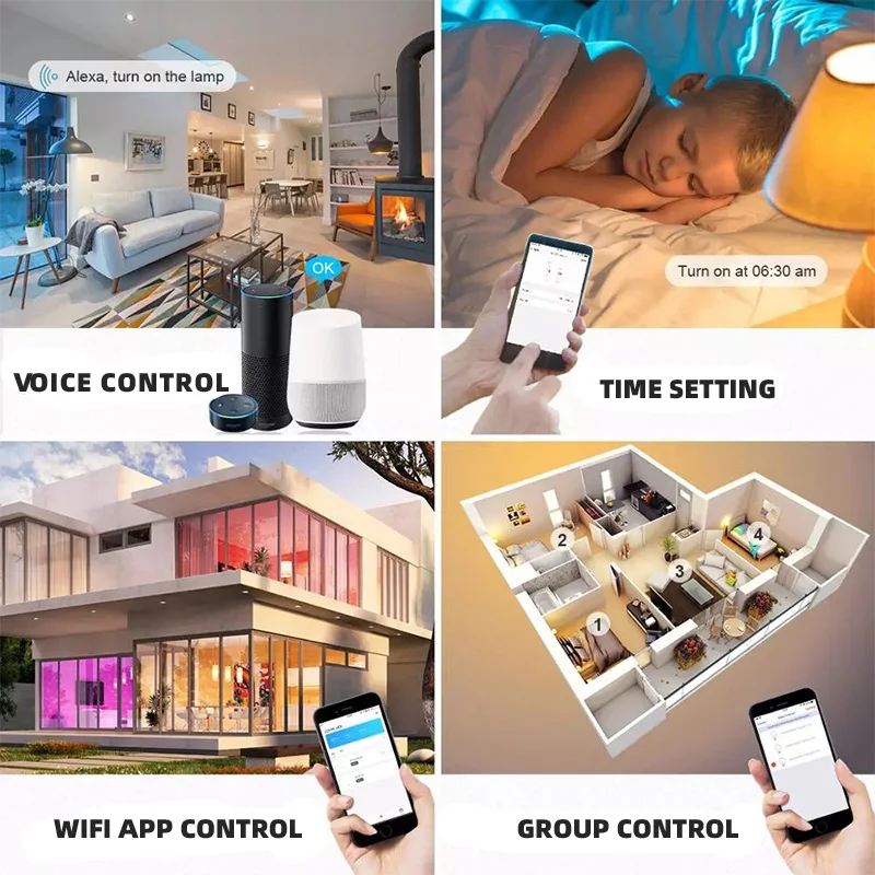 4-дюймовый корпус Canlight Wi-Fi управление приложением Совместимо с Alexa ETL RGB умное встраиваемое освещение модернизированная подсветка светильники