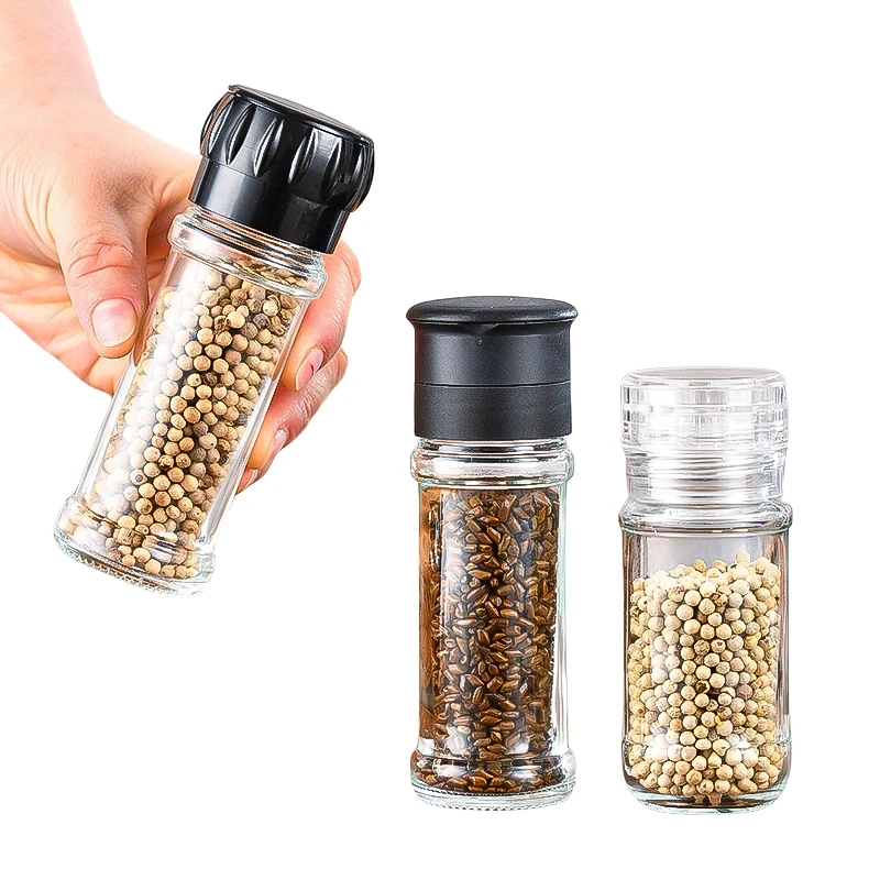Wholesaler 100ml Manual Salt and Pepper Grinder Salt and Pepper Mill Salt and Pepper Shakers Condiment Grinding Bottle