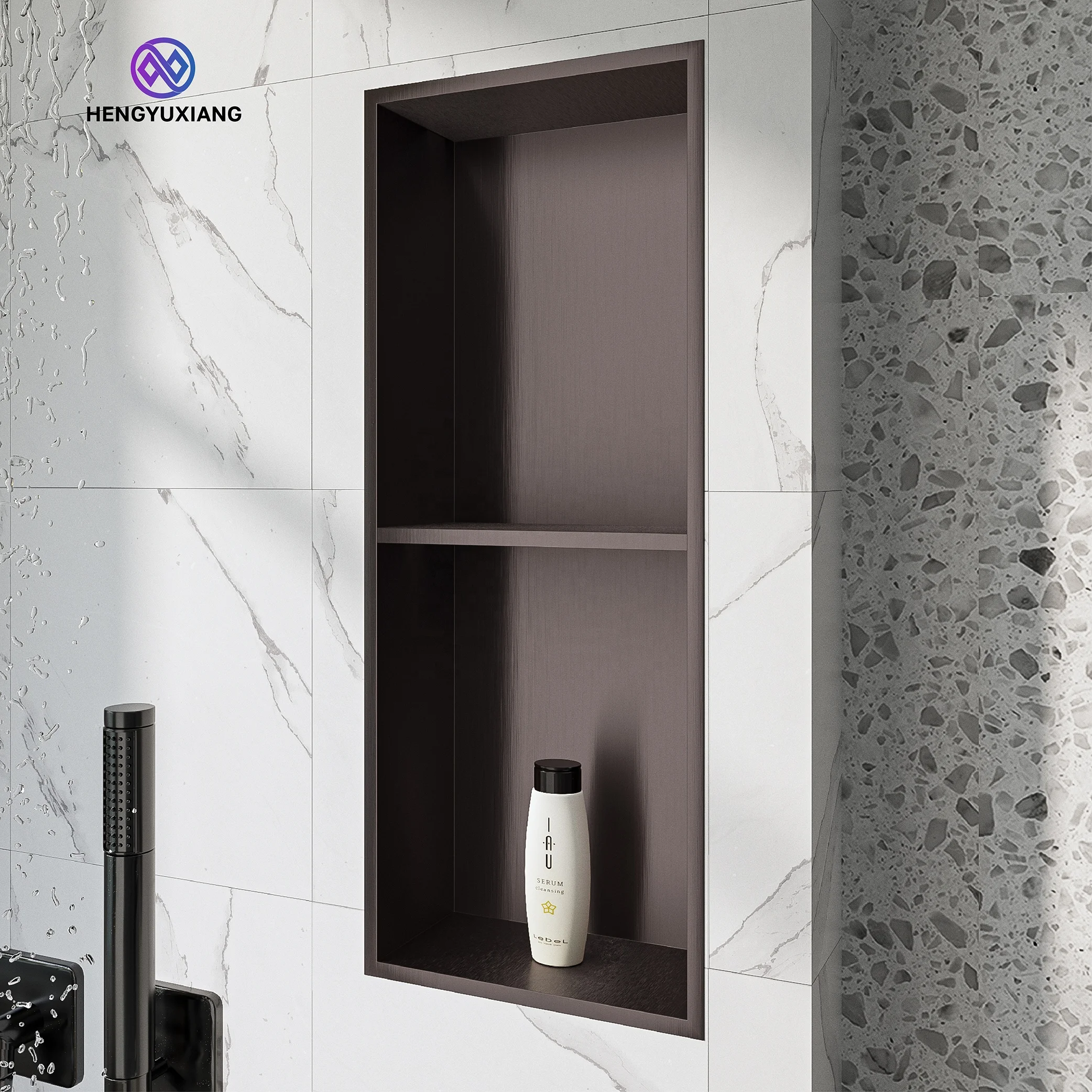 Прямые продажи с завода, лучшая нержавеющая сталь, 304 Встраиваемые вставки для ванной, Настенная душевая ниша, гостиничная полка для душа и украшения дома