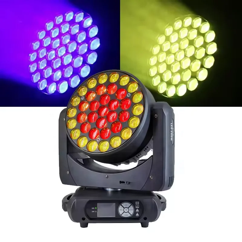 37pcs 15W Zoom Wash Moving Head Stage Lights Dj Disco Stage Party Lights Lighting Equipment Professional