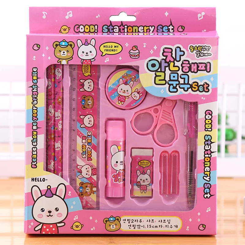 Custom design 100% High Quality	Kids Stationery Set Government Tender School Bag Set