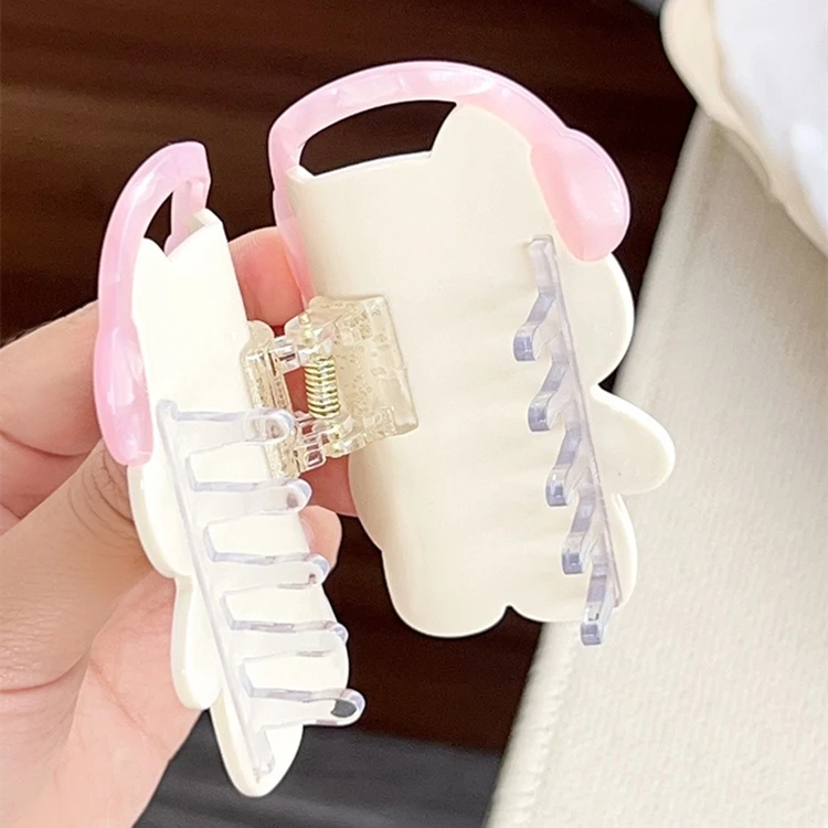Hot selling Japan Korea Girls Cute Sweet Cartoon Headphones Cat Hairpin Colorful Kitten Acetate Hair Claw Clip Hair Accessory