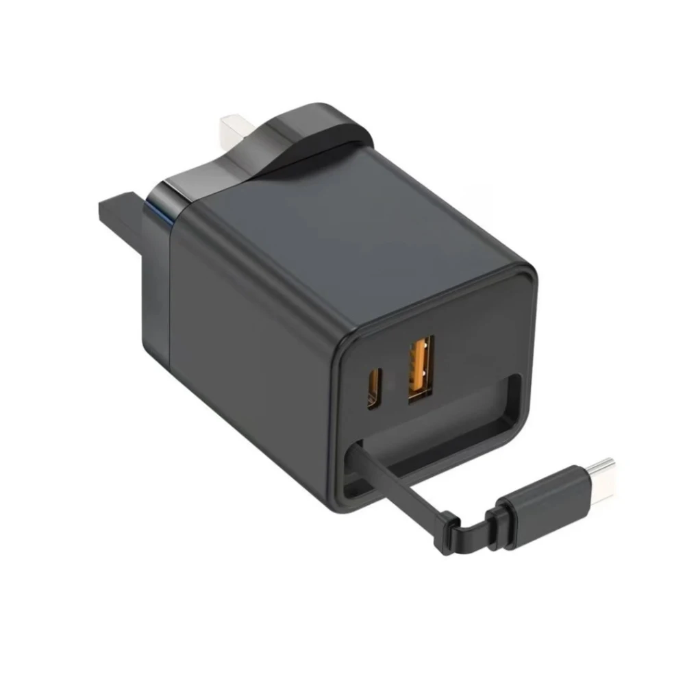 Выдвижное настенное зарядное устройство 65 Вт супер-vooc быстрая зарядка QC3.0 3 в 1 многофункциональный мини-адаптер GaN