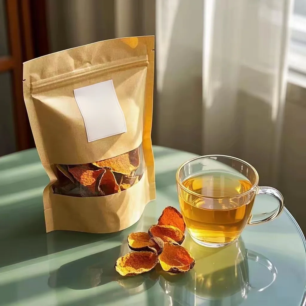 High Quality Natural Dried Orange Peel Wholesale Chen Pi Chinese Herb Spice Raw Turmeric Piece Pattern Fried Processing AD
