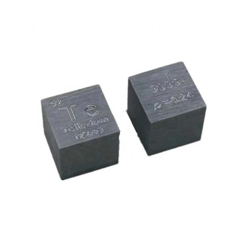 Supply High Purity 99.95% 99.99% 99.995% Tellurium Lump Periodic Table Collection Te Tellurium Cubes For Laboratory