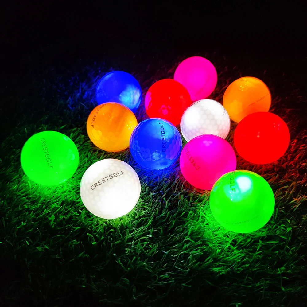 Crestgolf Lighting Up Night Glow In The Dark LED Golf Balls Mixed Colors