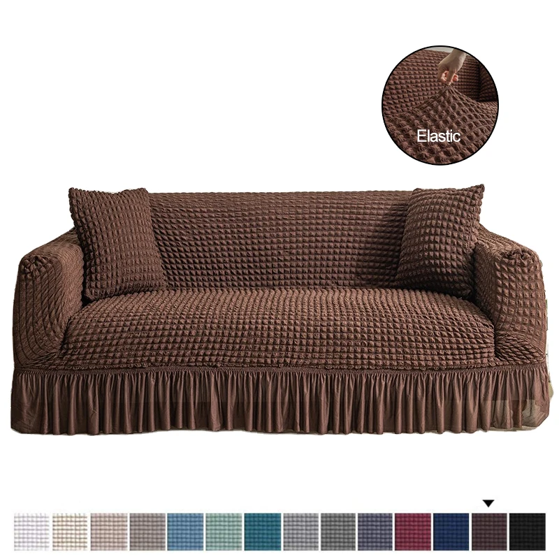 Wholesale Jacquard stretchable sofa cover bubble pattern with thickened skirt sofa cover