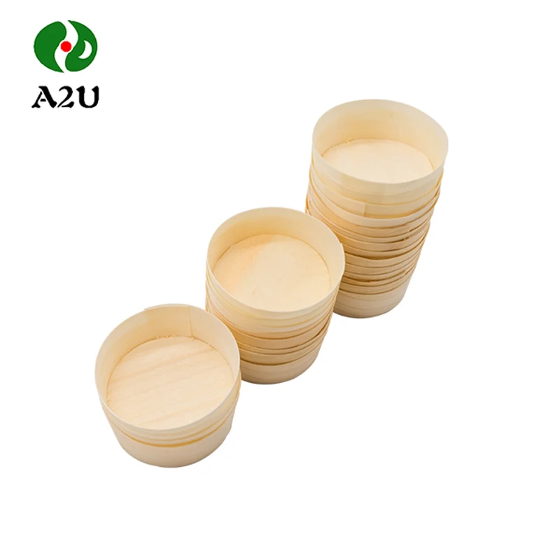 Nature Environmental Friendly Bulk Disposable Wooden Aspen Cup With Top Quality