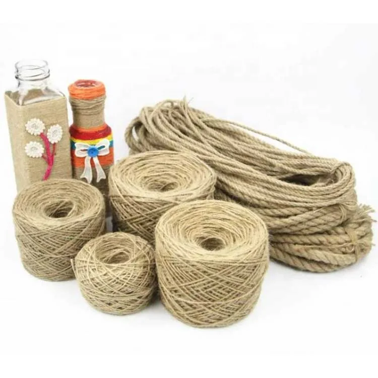 Natural Hemp Twine Cord Jute String Rope Burlap Parcel Twine 2MM Jute String Gardening Sisal Rope 3PLY Jute Twine String