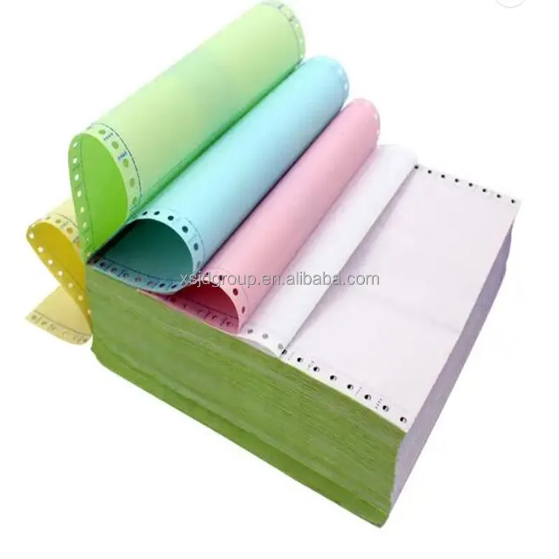 Manufacturer 3 plys 4ply continuous copy computer forms carbonless paper
