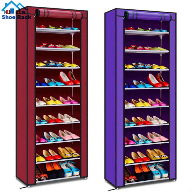 6 tire non-slip fabric frame high heels shoes rack for sales