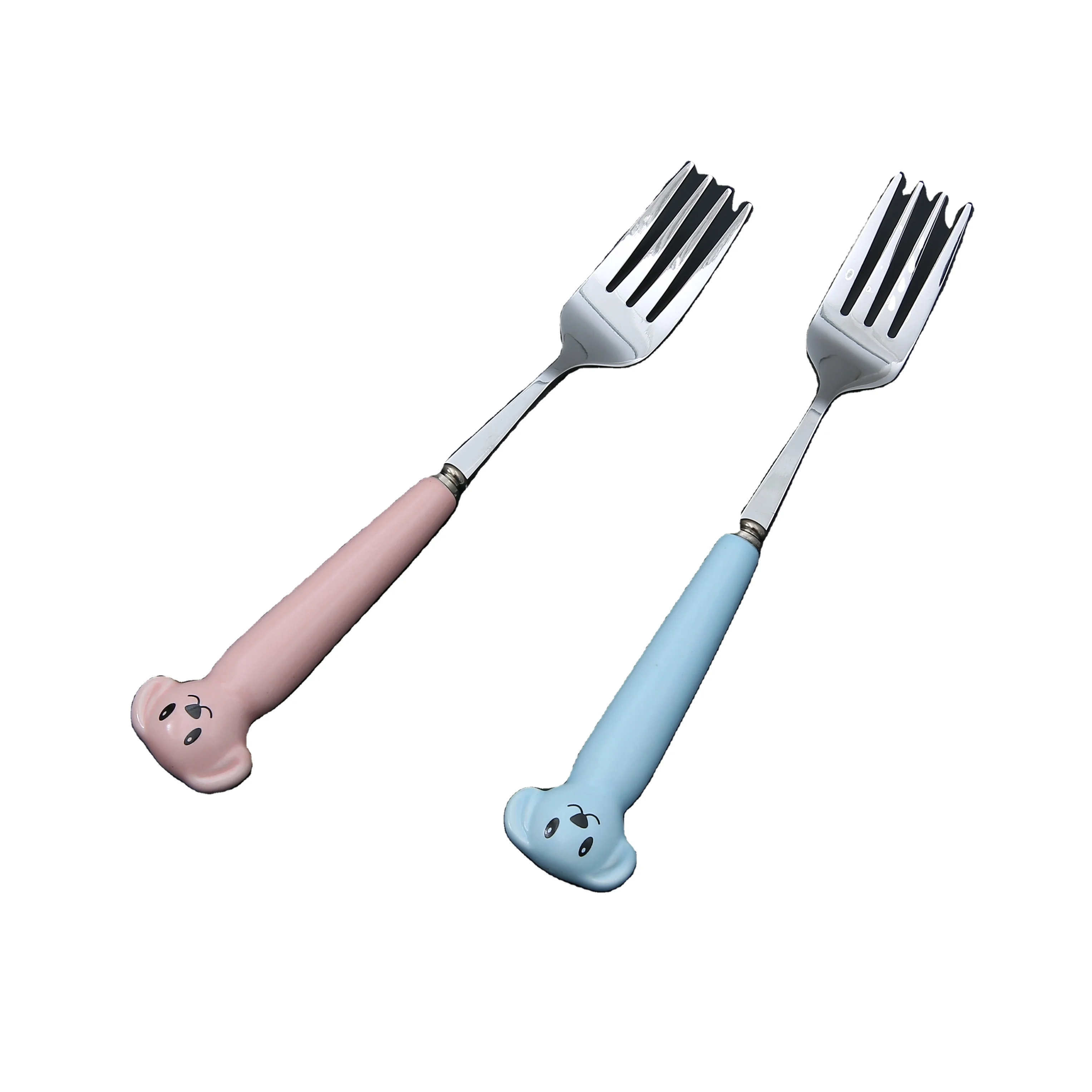 Вилка керамическая для фруктов и салатов, из нержавеющей стали