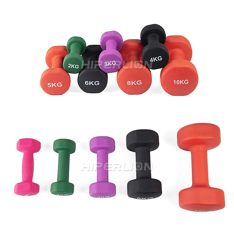 Hex 3kg 4kg 2kg  lbs Yoga Women Exercise Free Weights Neoprene Fitness Hand Weights Dumbbells Vinyl Dumbbell Set