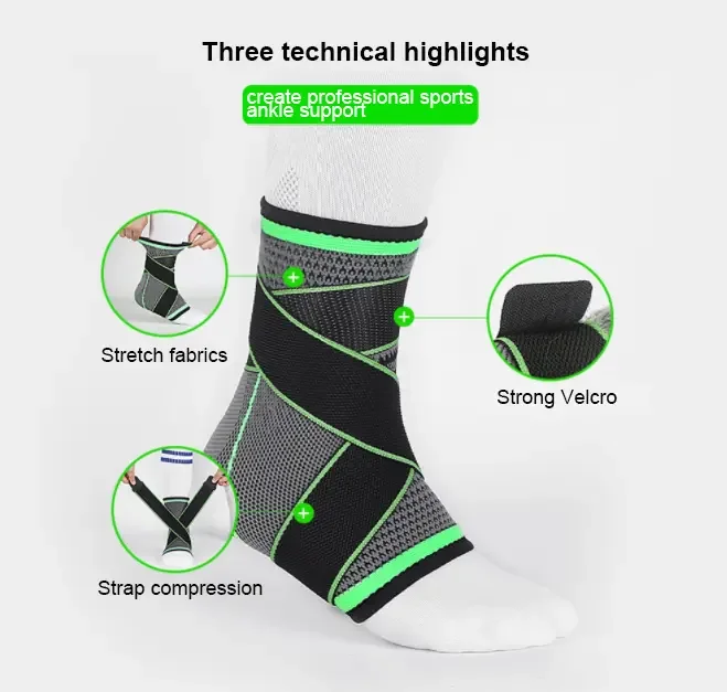 High Quality Running Basketball Ankle Brace Support Compression Sleeve Ankle Straps Wrap