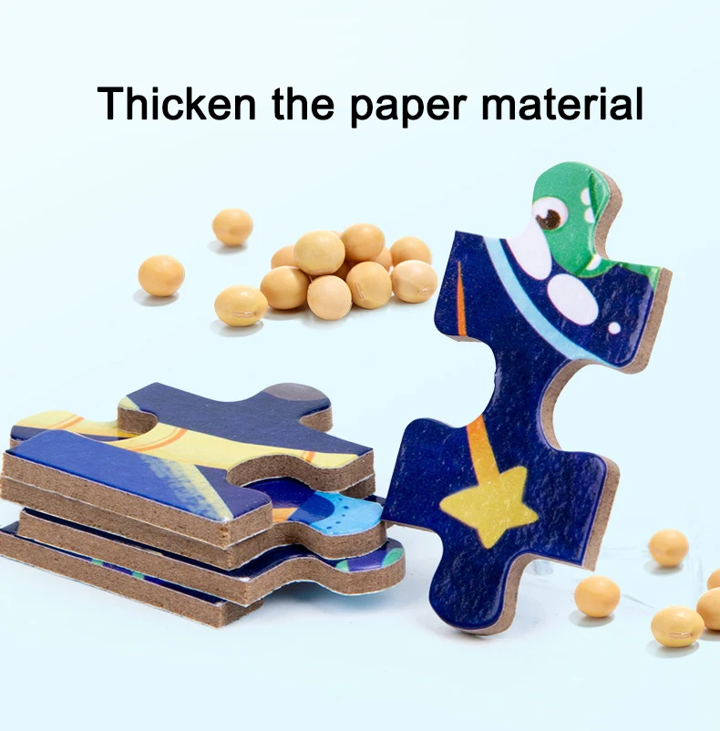 ULi 2024 New Product 100pcs Paper Tube Jigsaw Puzzle 12 Themes DIY Enlightenment Early Educational Baby Toys for Kids Boys & Gir