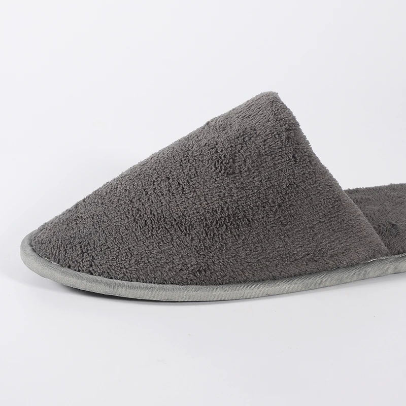 Costumised Hotel Spa Slippers Manufacturer Hotel Slipper Closed Toe Coral Fleece Slippers
