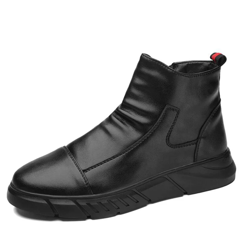 DianSen Wholesale Men Waterproof PU Leather Safety Shoes Soft Outsole Outdoor Work Shoes