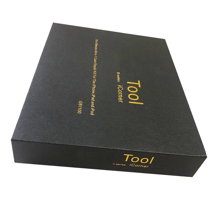 Packing box with handle deburring tool set