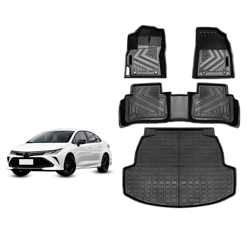 Custom Logo Floor Mats for TOYOTA Corolla 2019-2022 Wear-Resistant and Durable Car Mats