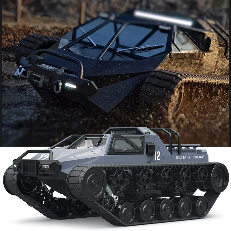 Remote Control Crawler High Speed Tank Off-Road 4WD RC Car 2.4 Ghz RC Army Truck 1/12 Drift Tank RC Tank for Kids Adults