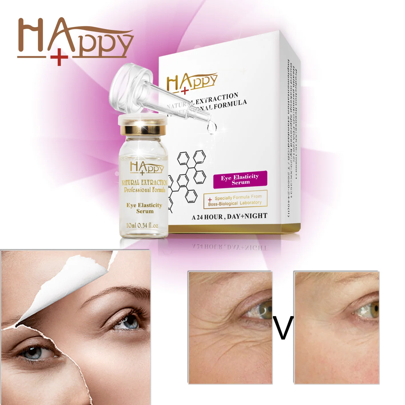 Eye Care Serum, Remove Eye Bag Solution, Eye Elasticity Serum Anti Dark Circles Eye Serum Product With OEM ODM Service